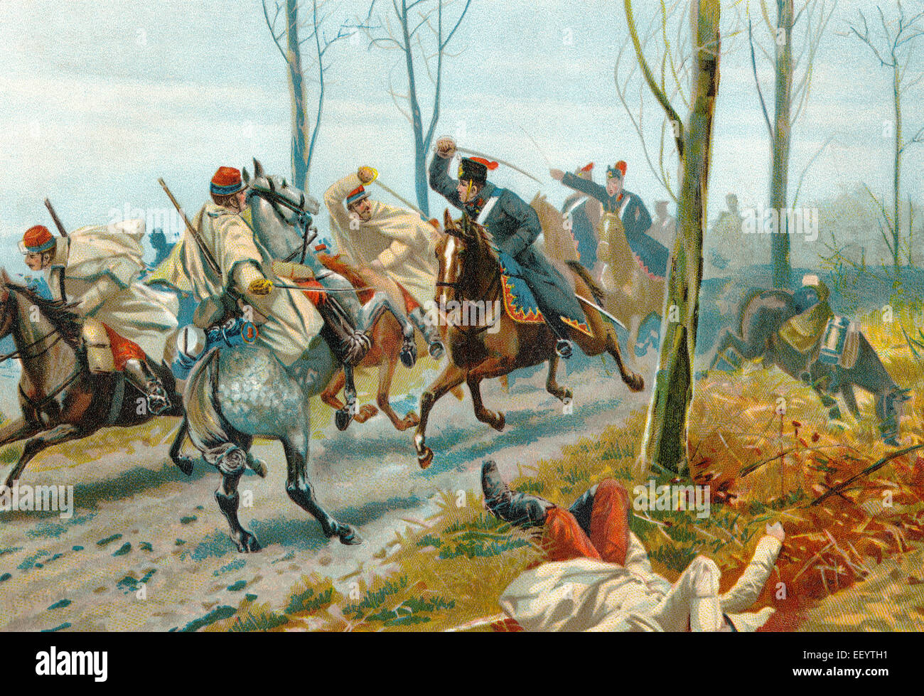 Battle of Saint-Quentin on 19 January 1871, Franco-Prussian War or Franco-German War, 1870-1871, between the French Empire and t Stock Photo