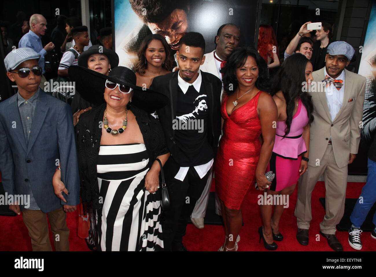 Universal Pictures and Imagine Entertainment present the world premiere of 'Get On Up' at The Apollo Theater - Arrivals  Featuring: James Brown,Family Where: New York, United States When: 21 Jul 2014 Stock Photo
