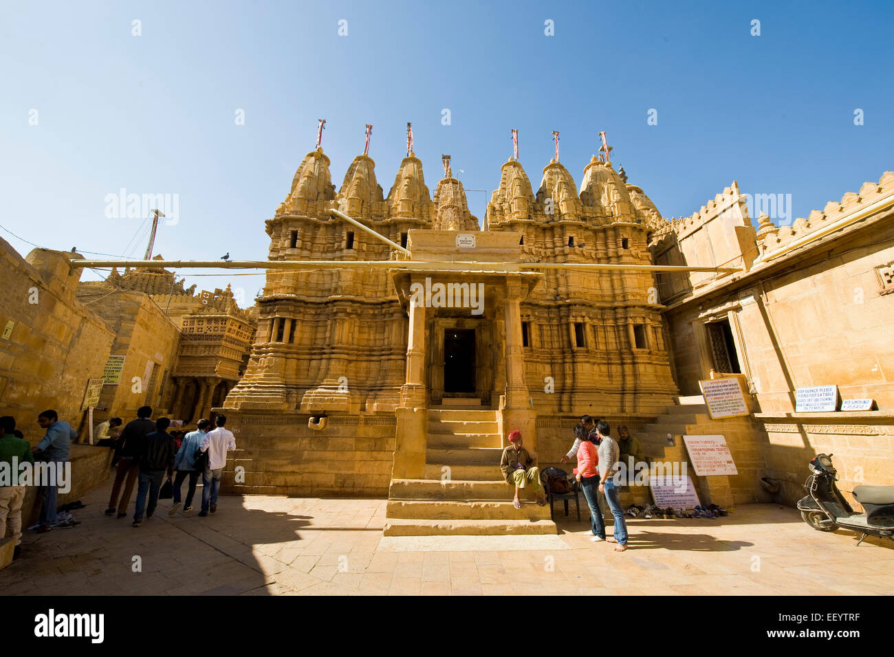 India, Rajasthan, Jaisalmer, Jain temple Stock Photo
