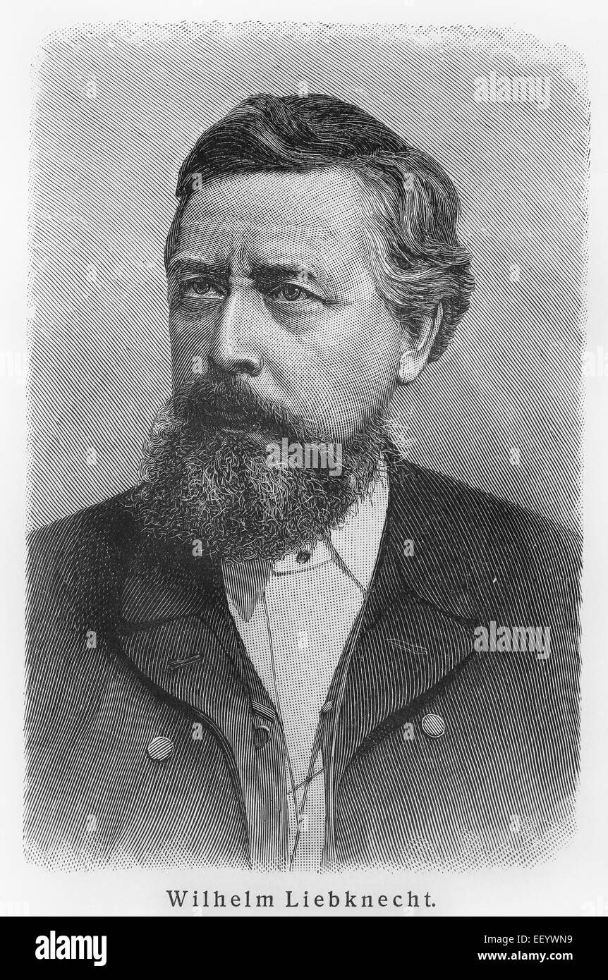 Wilhelm Ludwig Liebknecht Stock Photo