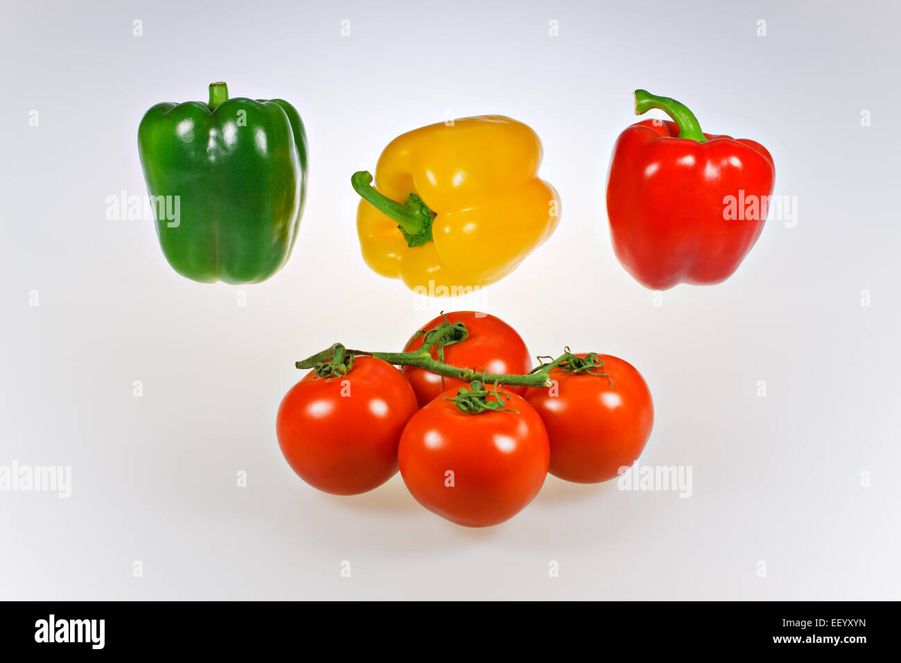 Peppers and tomatoes. Stock Photo