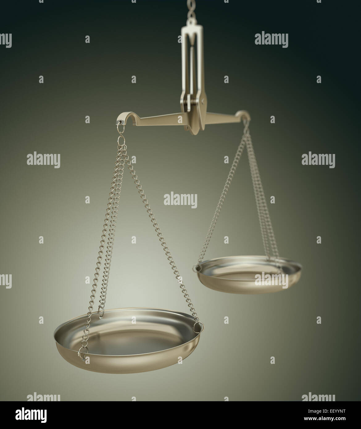 Silver weighing scale. Stock Photo