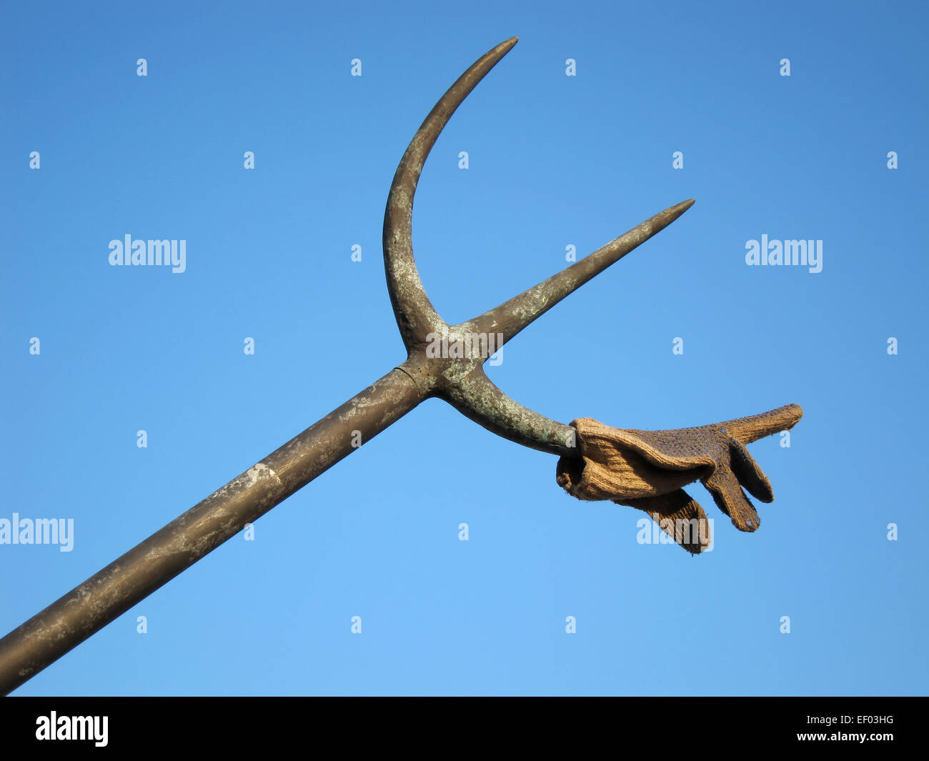 A trident as a guide. Stock Photo