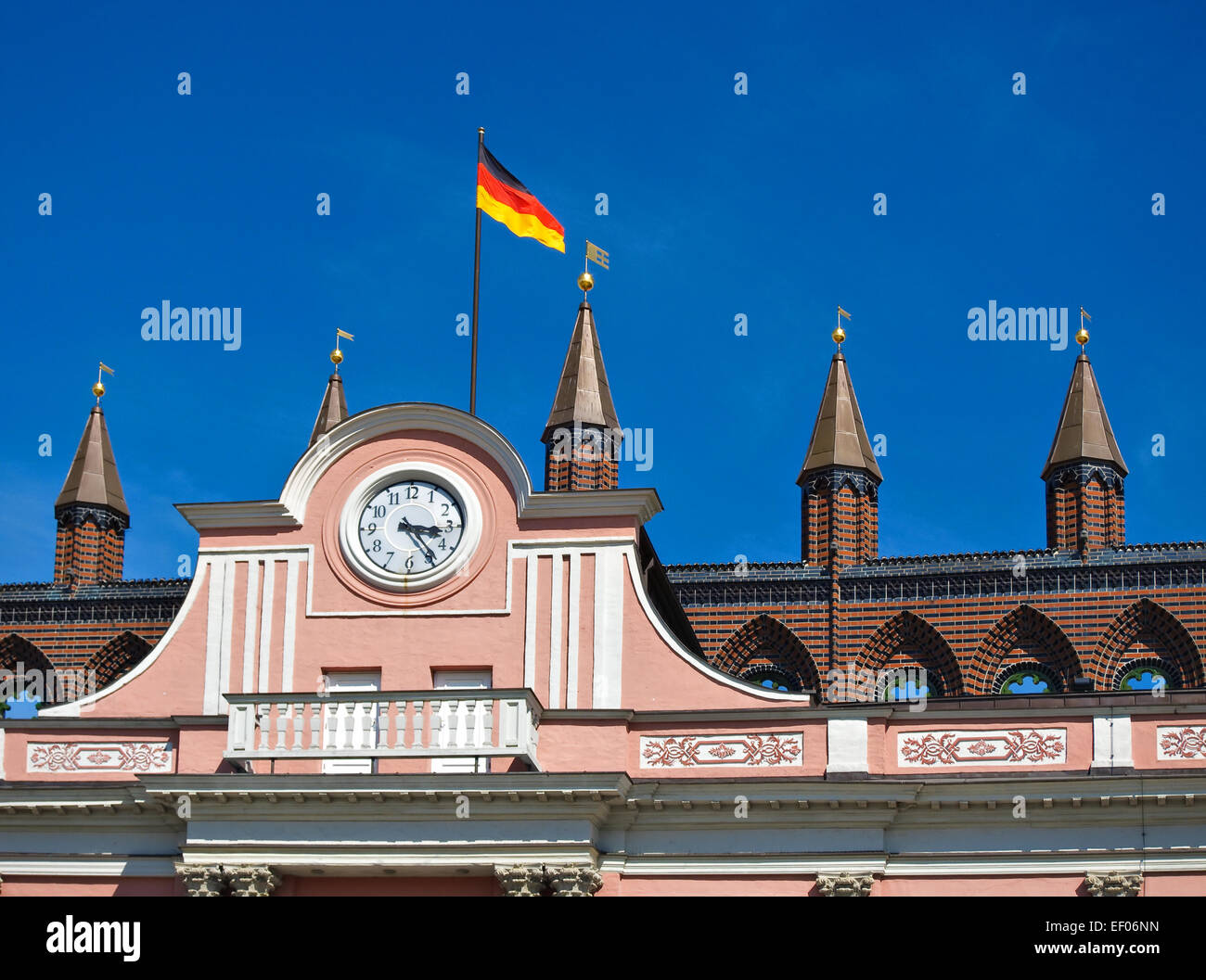 The City Council of the Hanseatic city of Rostock. Stock Photo