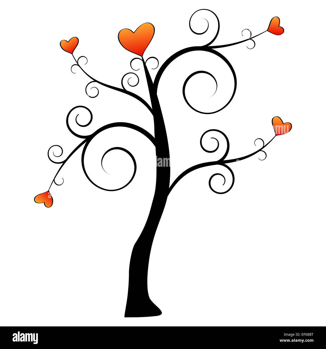 Simple Love Tree Stock Photo Alamy