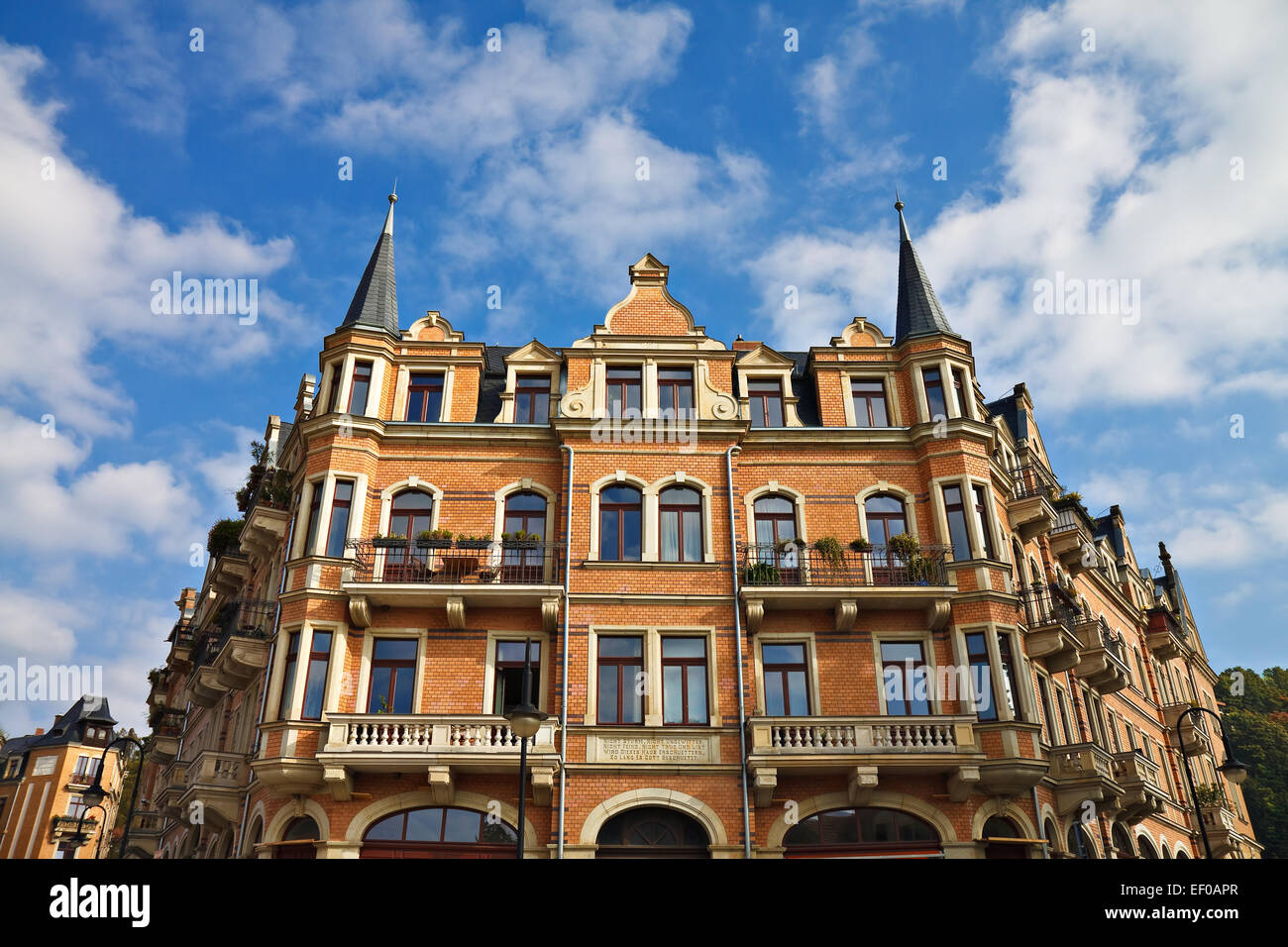 A historic building in Loschwitz. Stock Photo