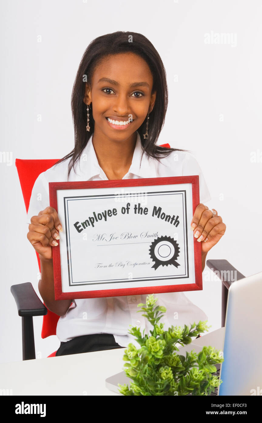 Employee of the month certificate hires stock photography and images
