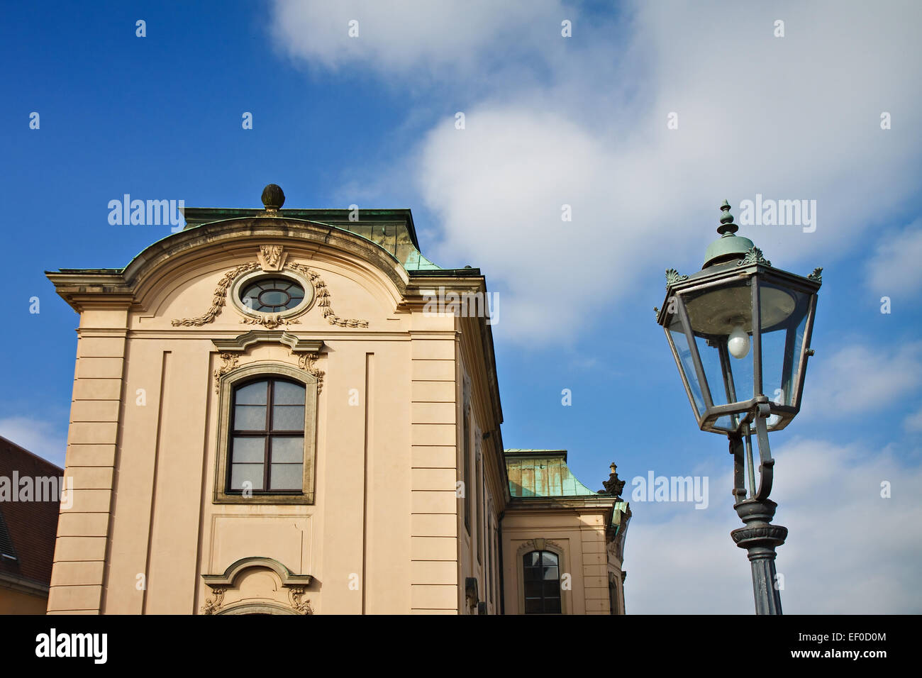 The House of the Estates and a lantern in Dresden. Stock Photo