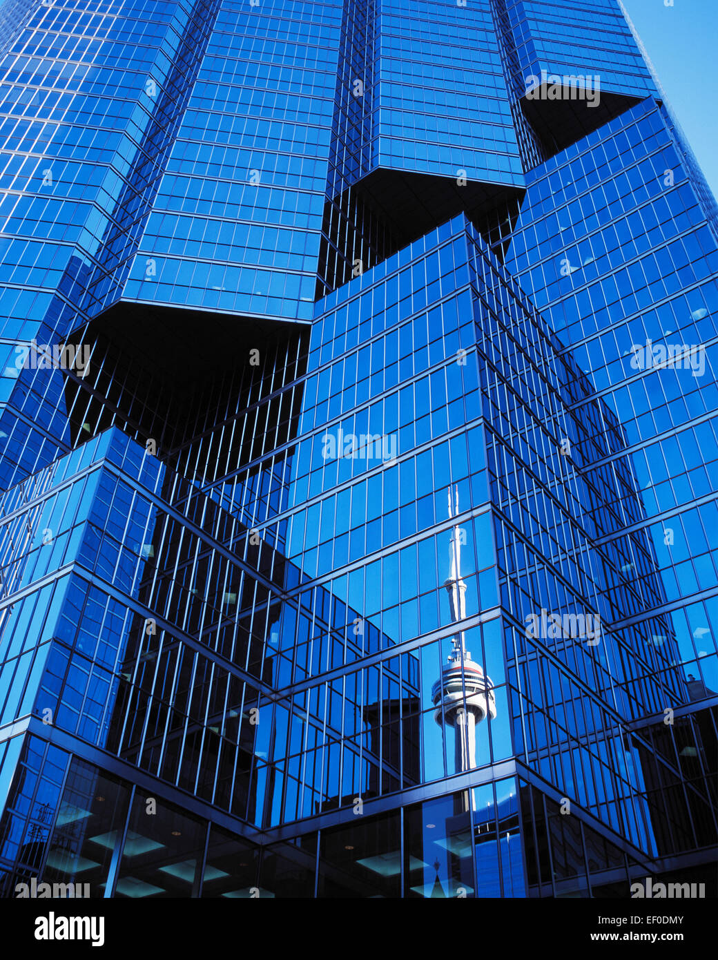 Reflection of CN Tower in Office Building,Toronto Ontario Stock Photo ...