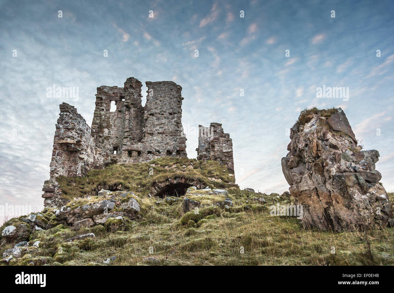 Ardvreck Castle on Loch Assynt in Scotland. Stock Photo