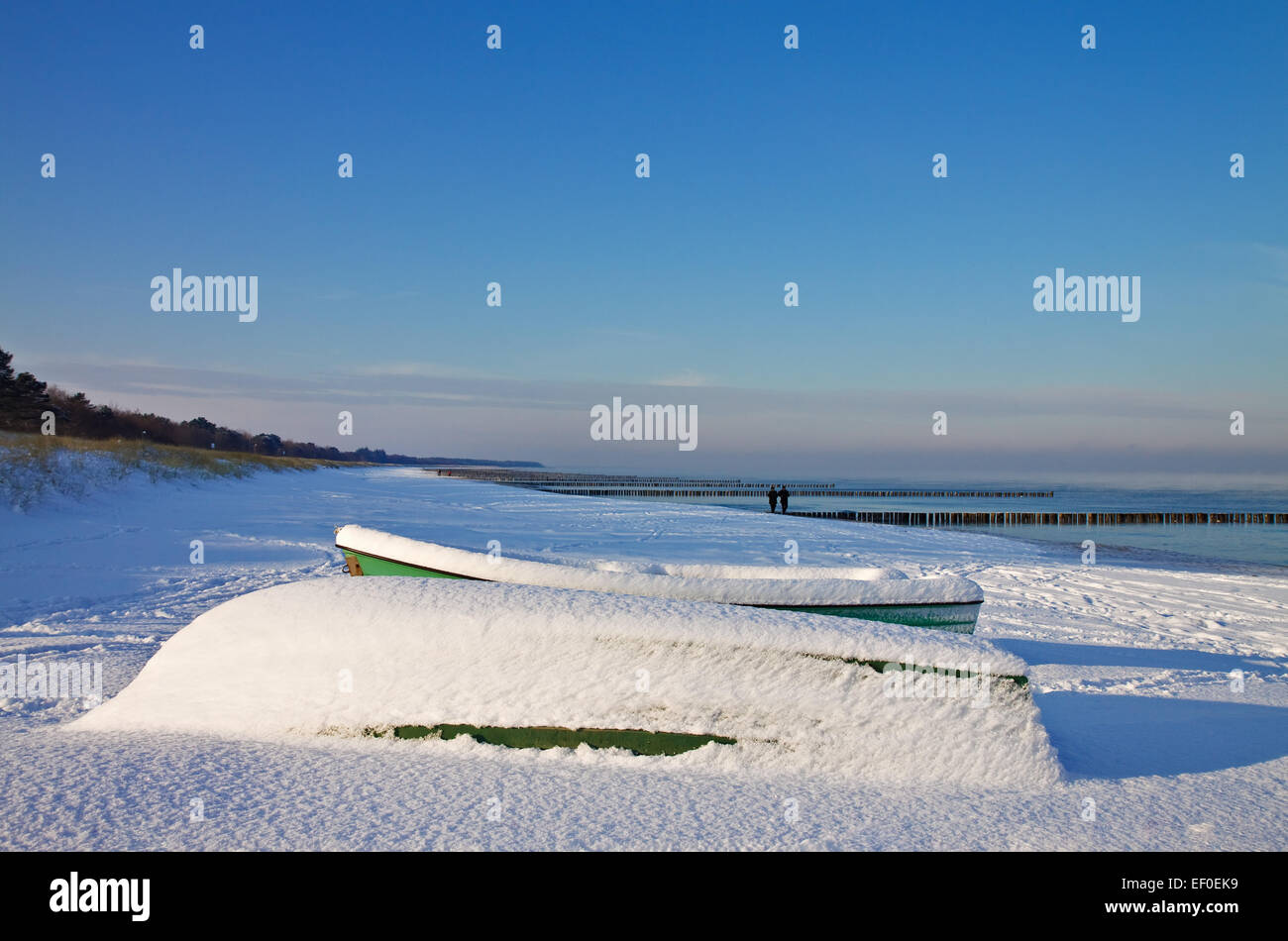 Winter on the Baltic coast. Stock Photo