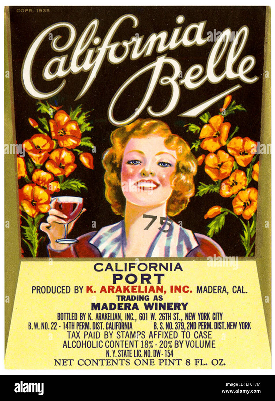 Old California Wine Label Stock Photos & Old California Wine Label ...