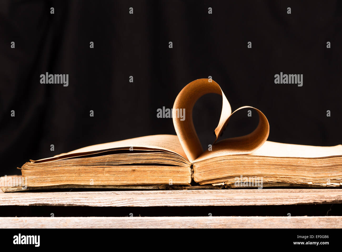 Dear Love.....book with heart shaped pages Stock Photo