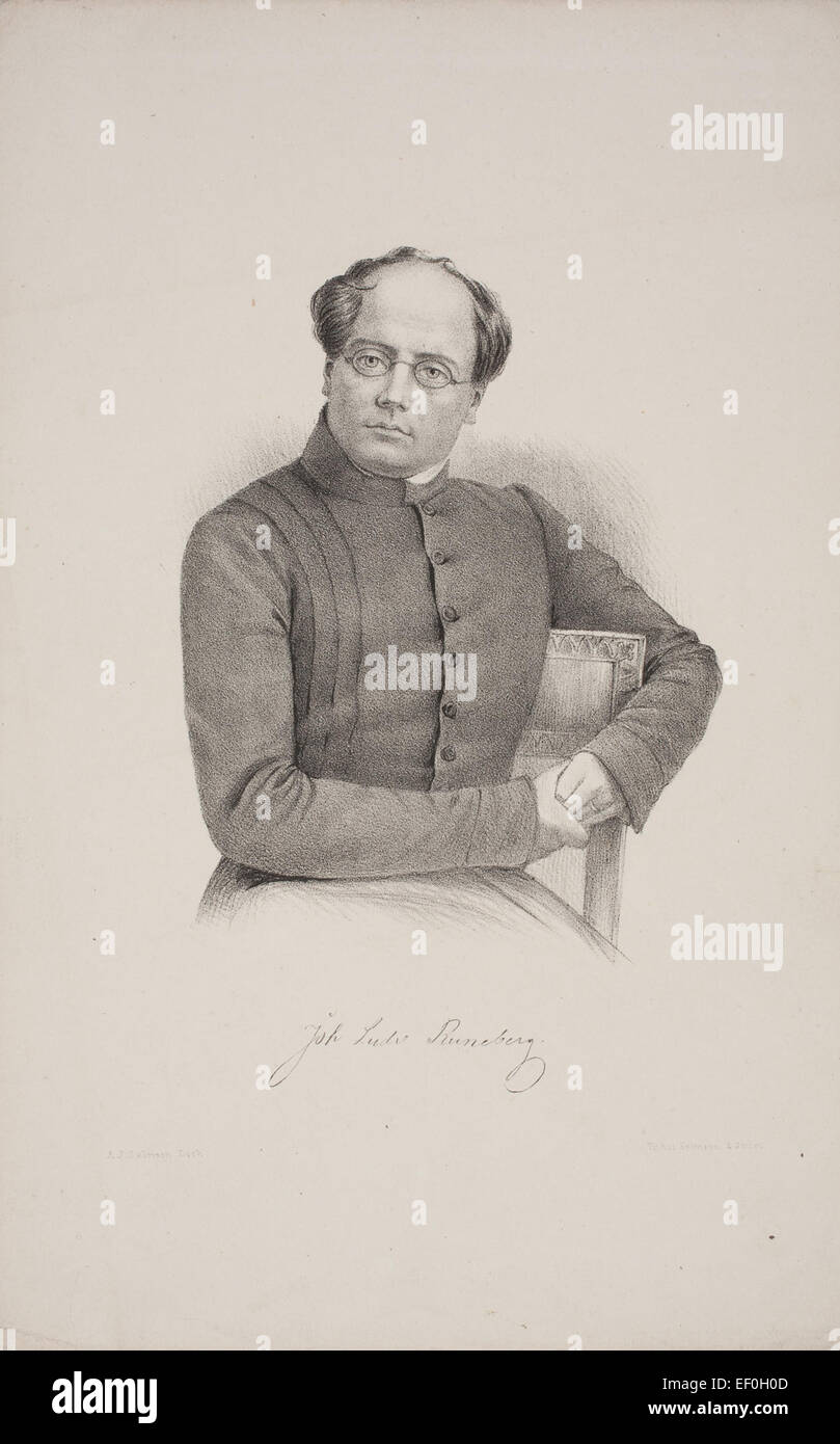 Lithography of Johan Ludvig Runeberg, 1846 Stock Photo - Alamy