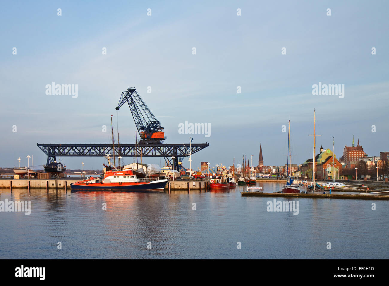 The port city of Rostock Stock Photo - Alamy