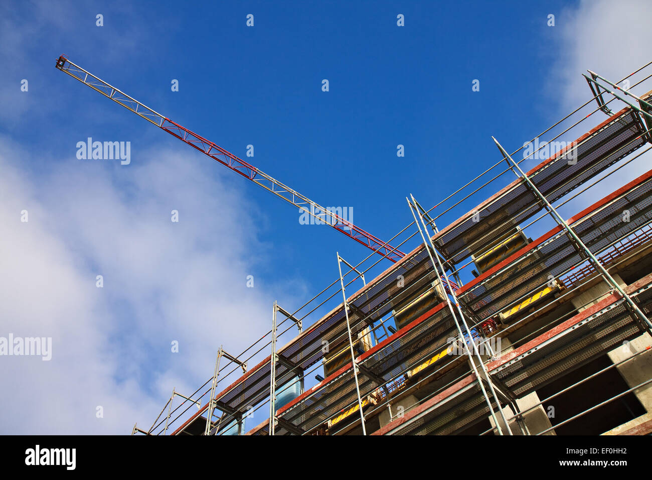 A construction site with crane. Stock Photo