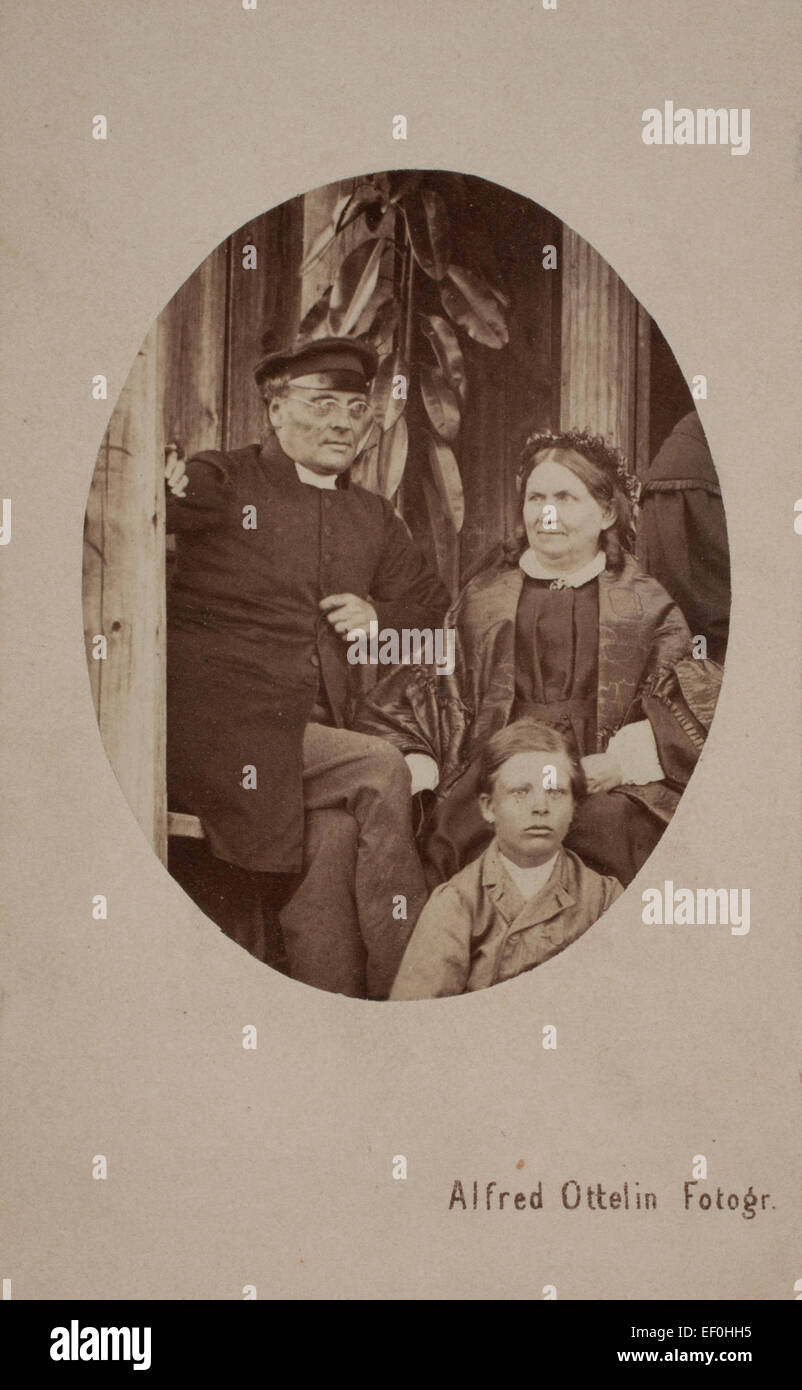 Johan Ludvig och Fredrika Runeberg, 1863 Stock Photo