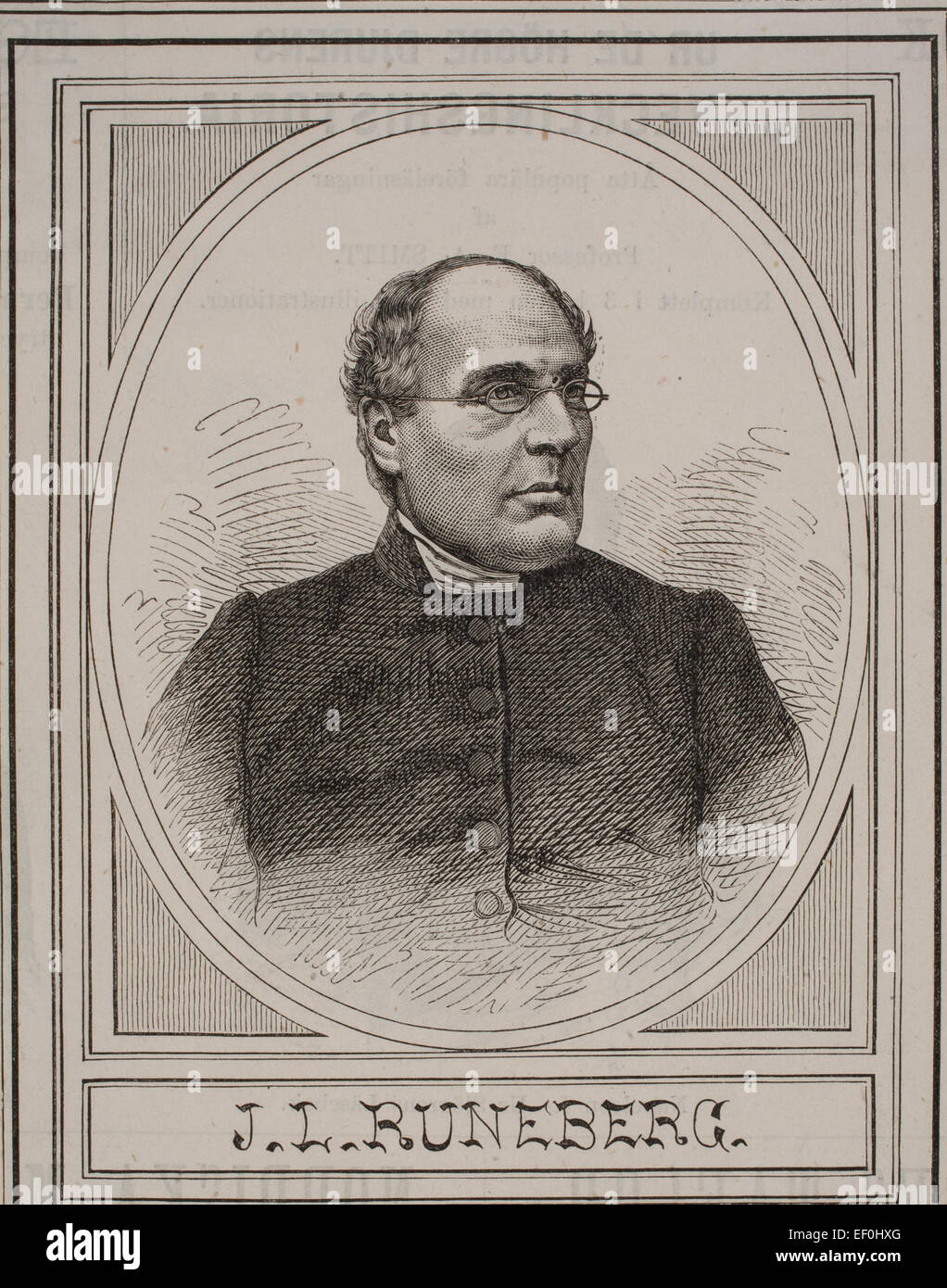 Johan Ludvig Runeberg Stock Photo Alamy
