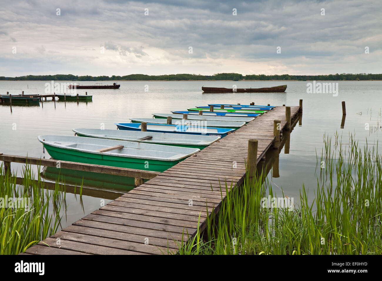 Boats on a lake. Stock Photo