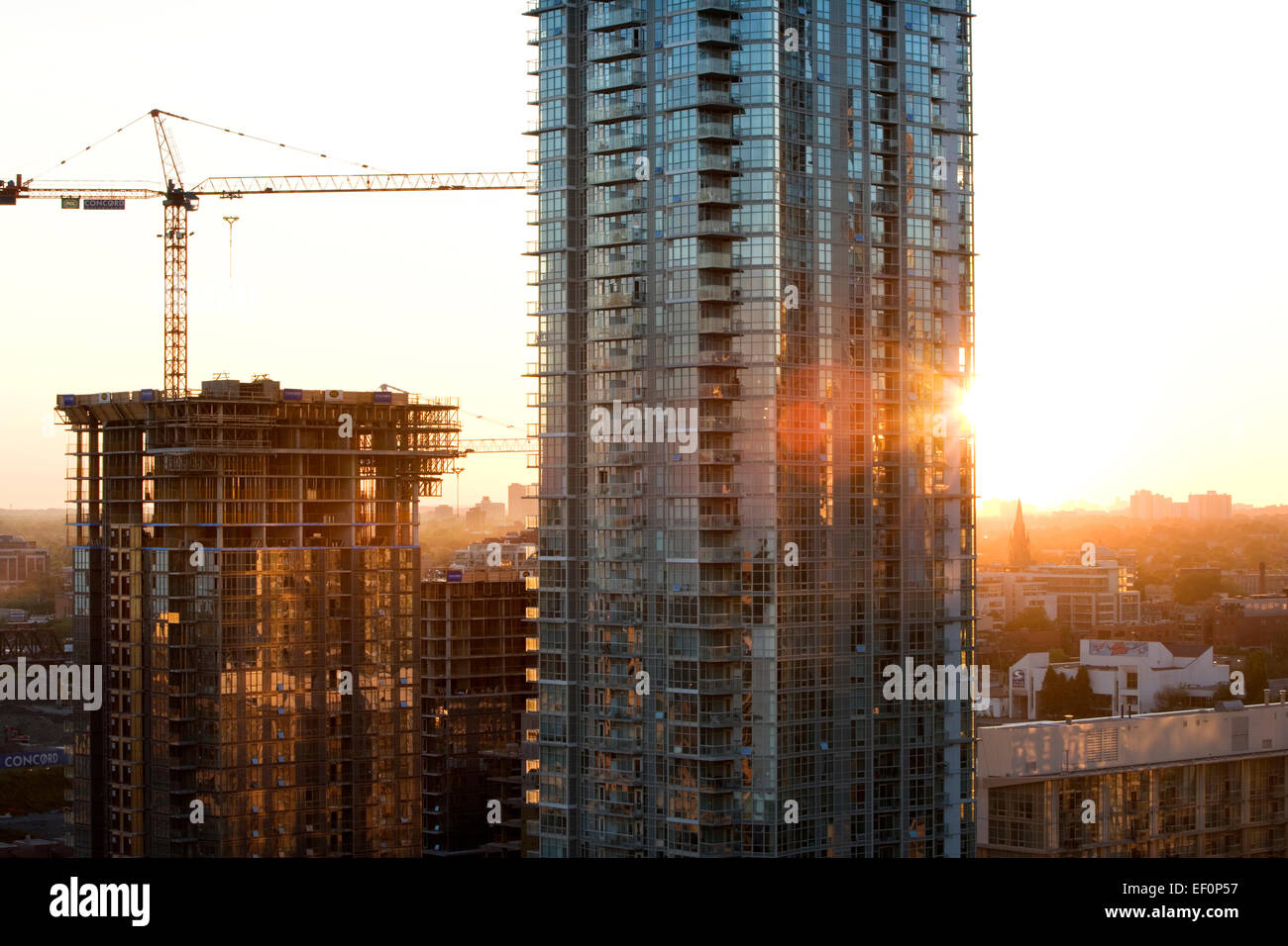 Condominium under construction, Toronto Ontario Stock Photo