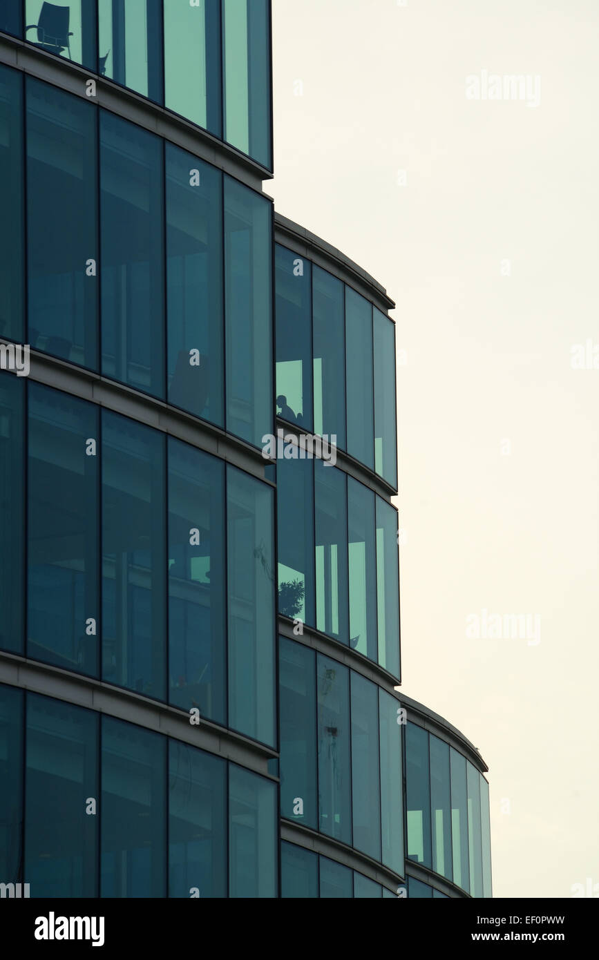 Modern office building in london business district stock photo alamy