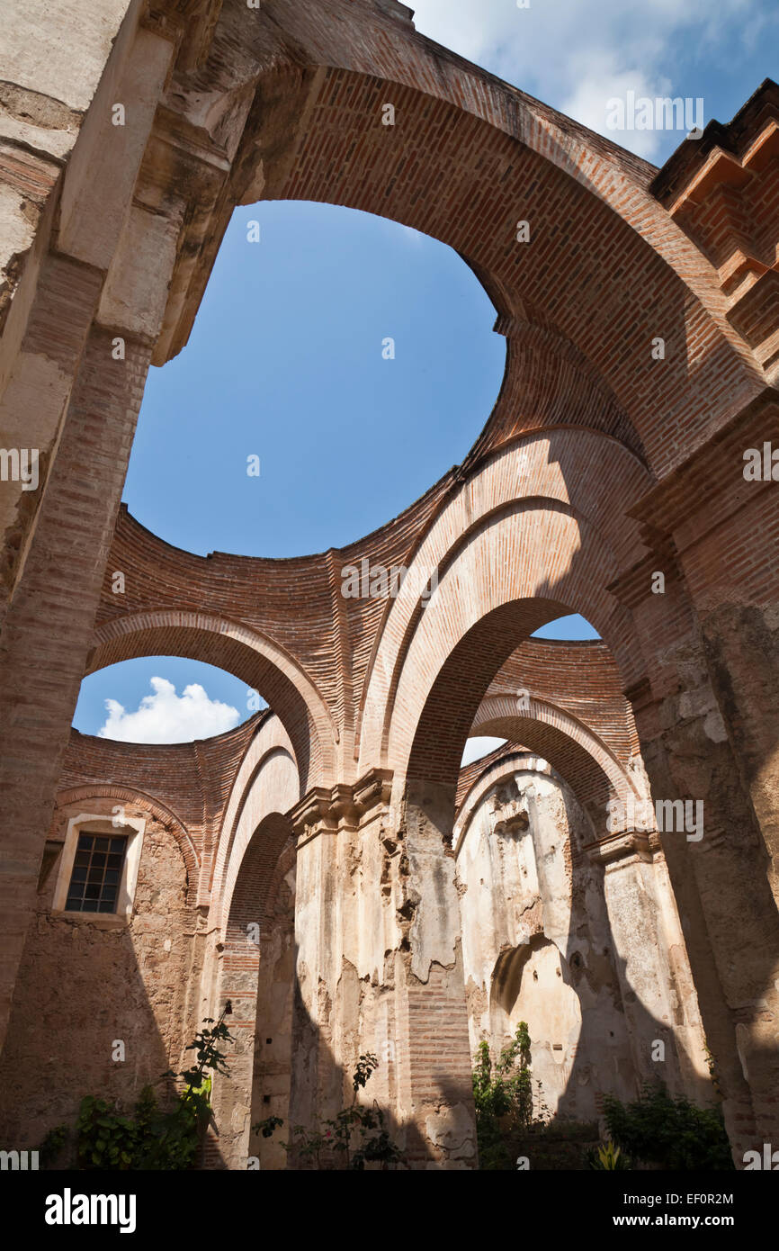 Ruins of San Jose Cathedral in Antigua, Guatemala Stock Photo
