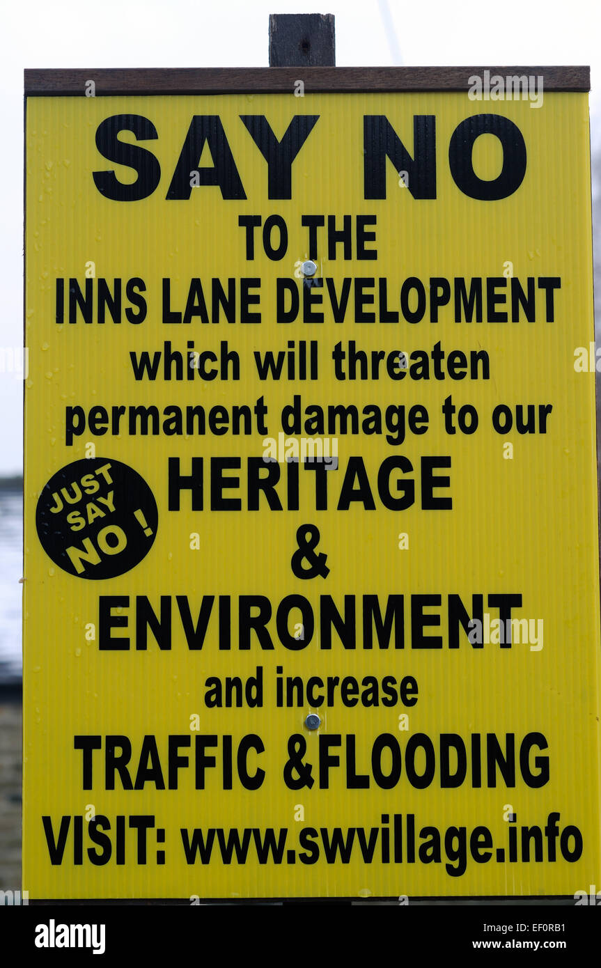 No Developments Sign Derbyshire Village Of South Wingfield 'Say No' Campaign To Green Belt ...