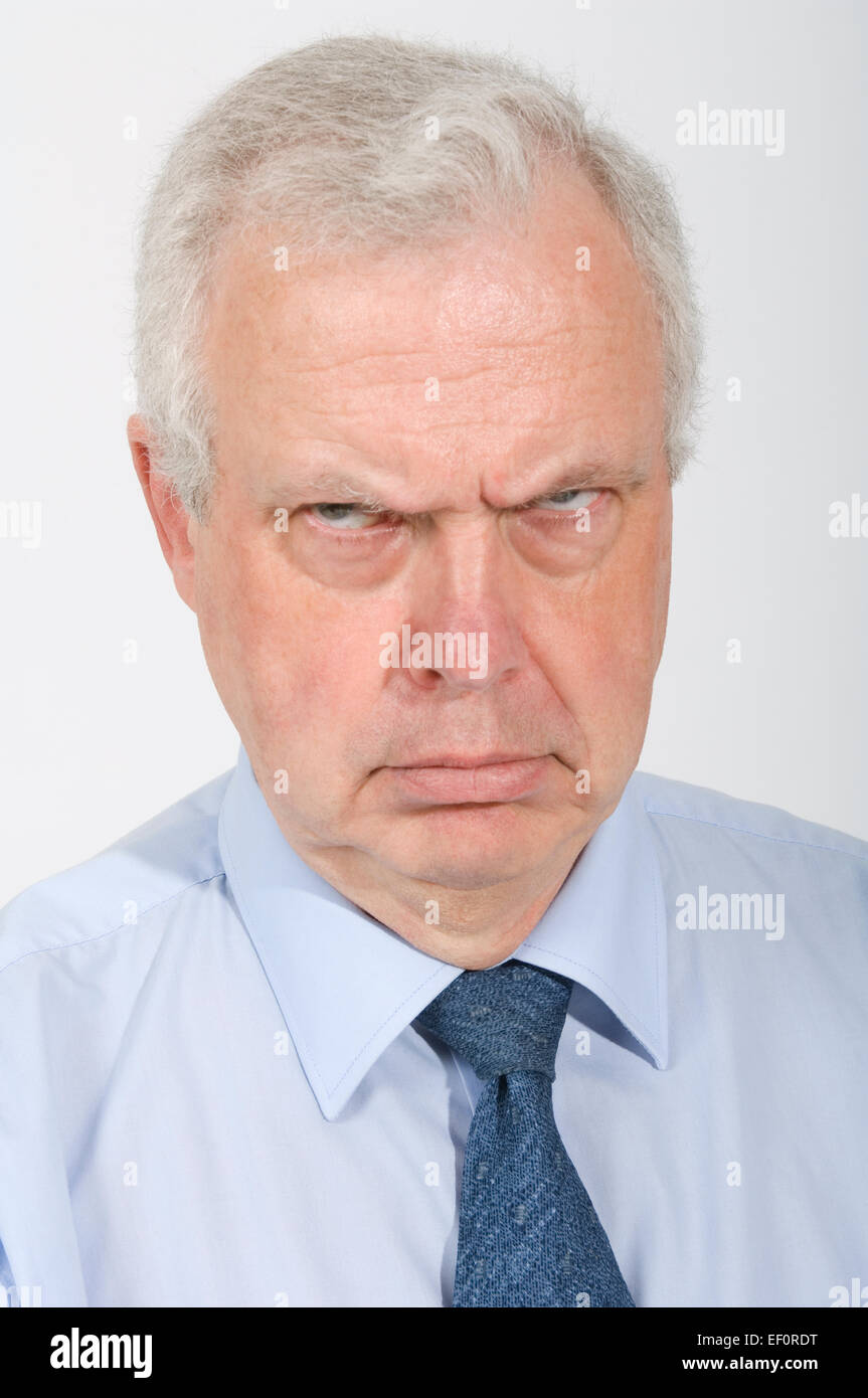 Portrait of an angry man Stock Photo
