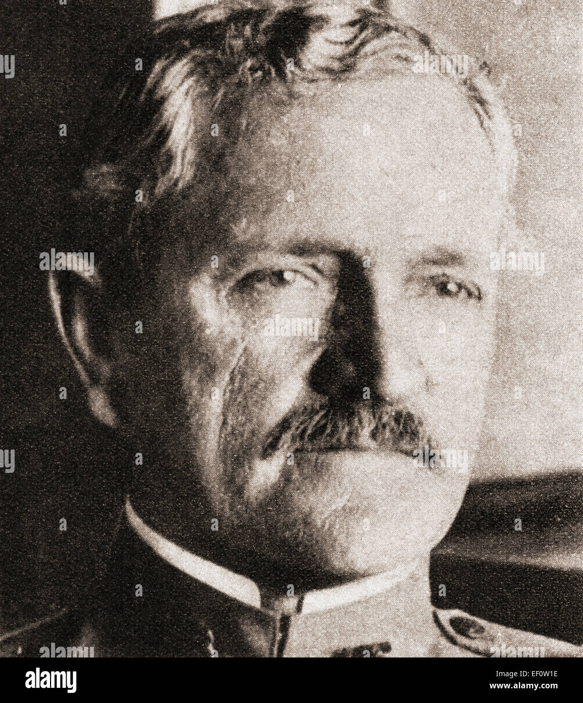 John Joseph 'Black Jack' Pershing,  1860 – 1948.   United States Army general who led the American Expeditionary Forces to victory over Germany in World War I. Stock Photo