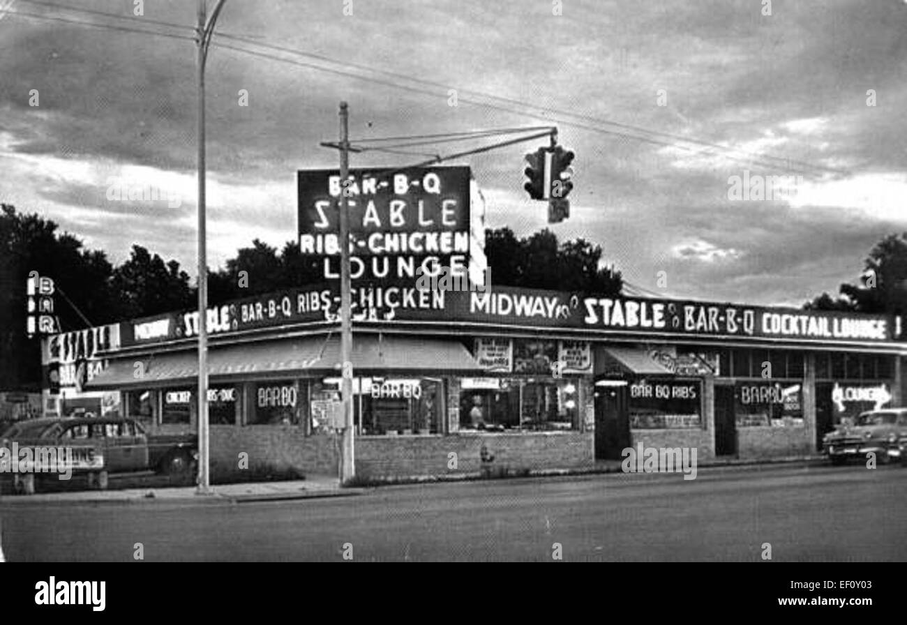 Midway Stable BarBQ and Coctktail Lounge Miami Stock Photo Alamy