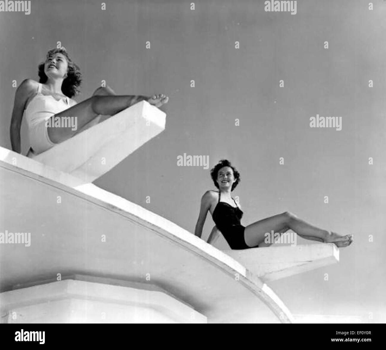 Models at Lido Beach - Sarasota Stock Photo