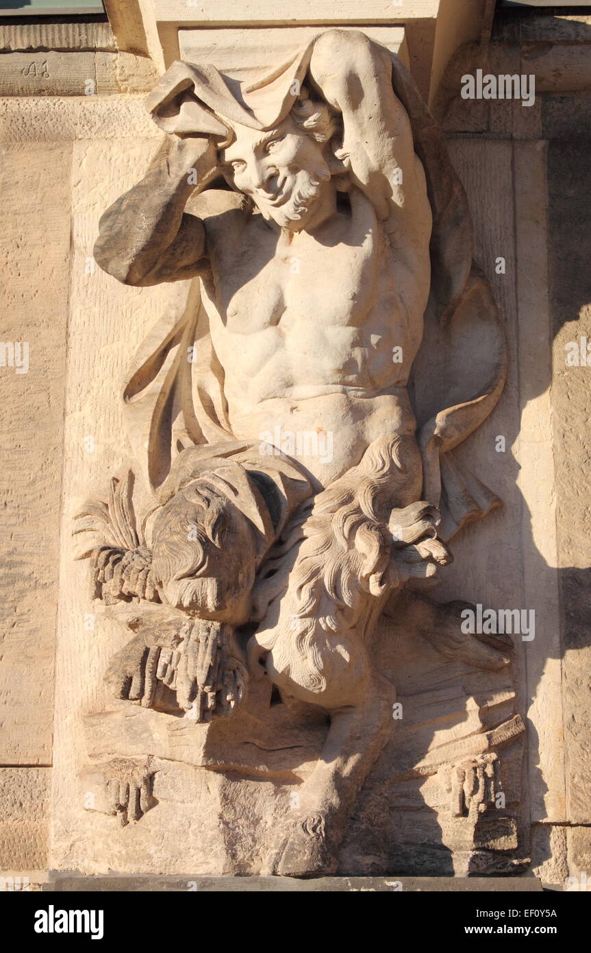 Centaur marble statue in Dresden Zwinger, Germany Stock Photo
