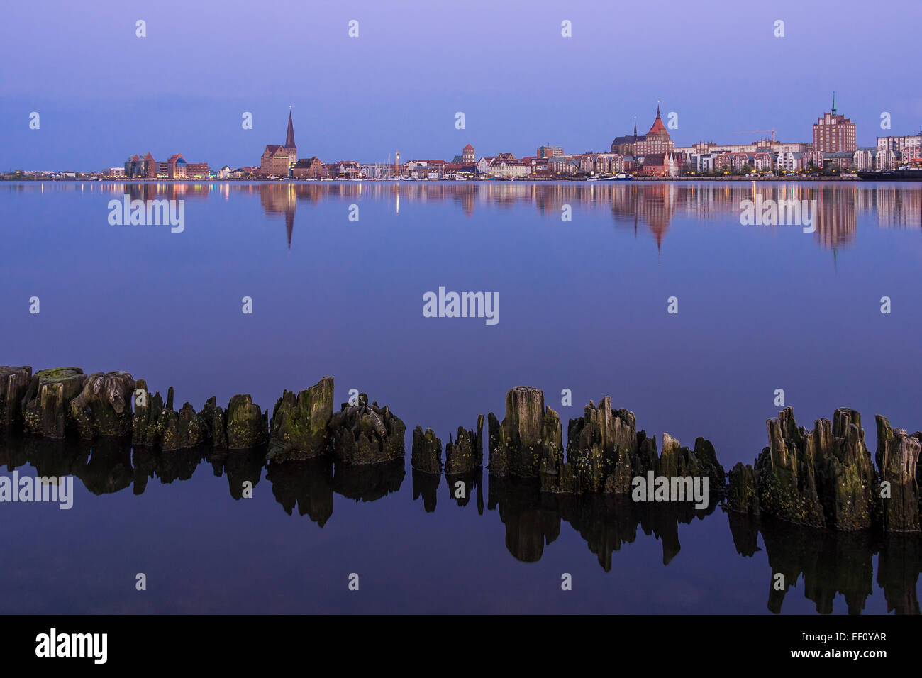 Rundkate Rostock Rostock silhouette skyline germany hi-res stock photography and images ...