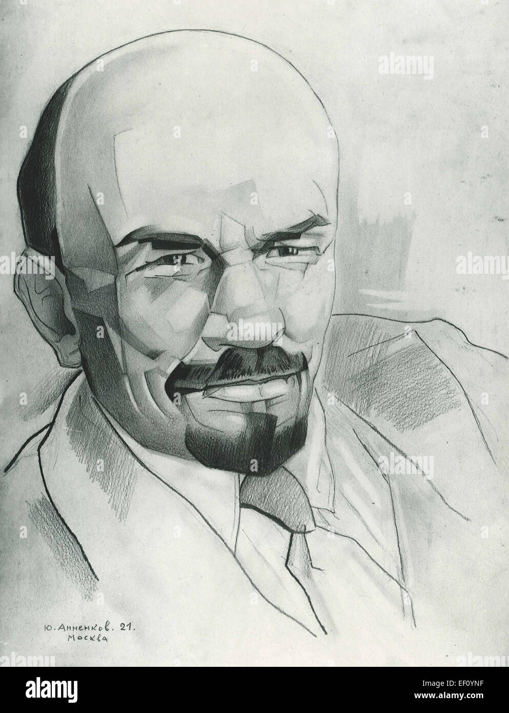 This portrait of Vladimir Lenin, painted by artist Yuri Annenkov in ...