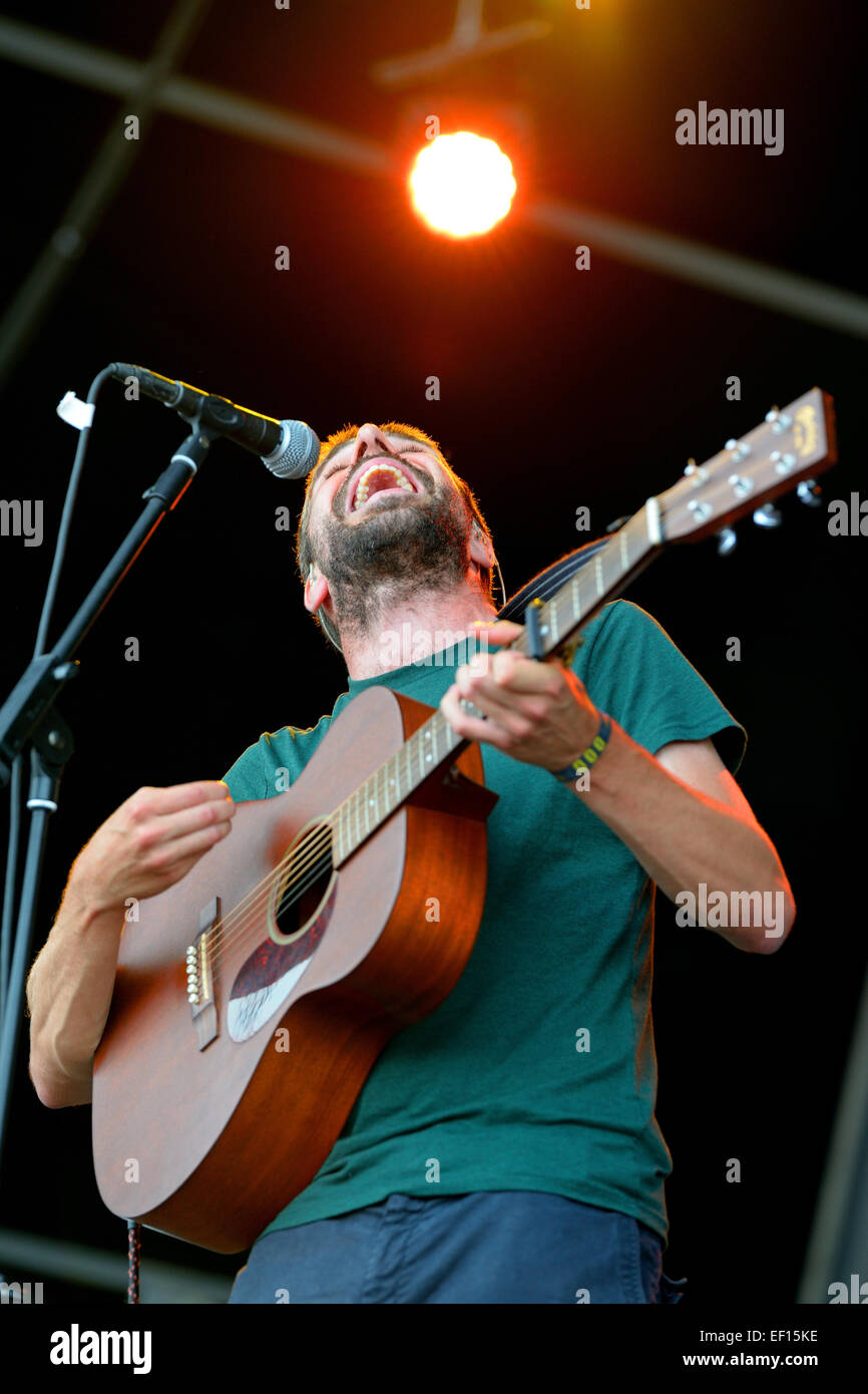 BENICASSIM, SPAIN - JULY 18: Manel (band from Catalonia that sings in Catalan) performs at FIB Festival. Stock Photo