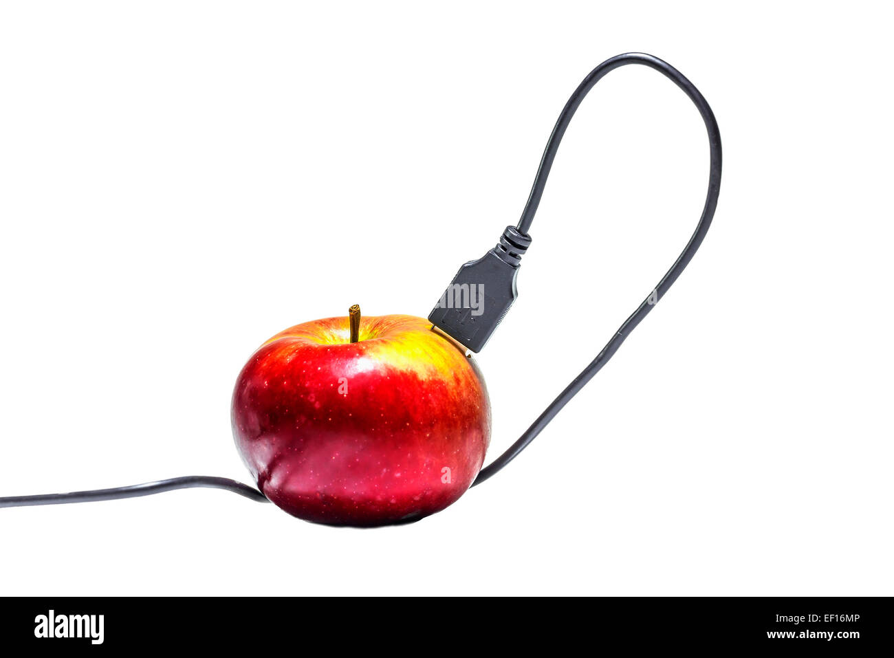 usb cable to apple Stock Photo - Alamy