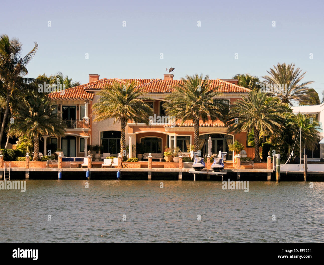 Luxury waterfront real estate in Florida Stock Photo Alamy