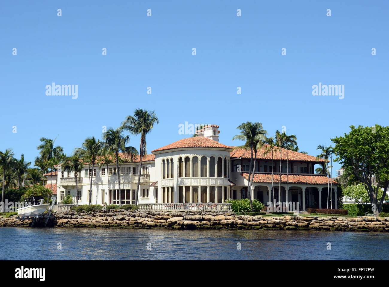 Expensive waterfront real estate in Fort Lauderdale, Florida Stock