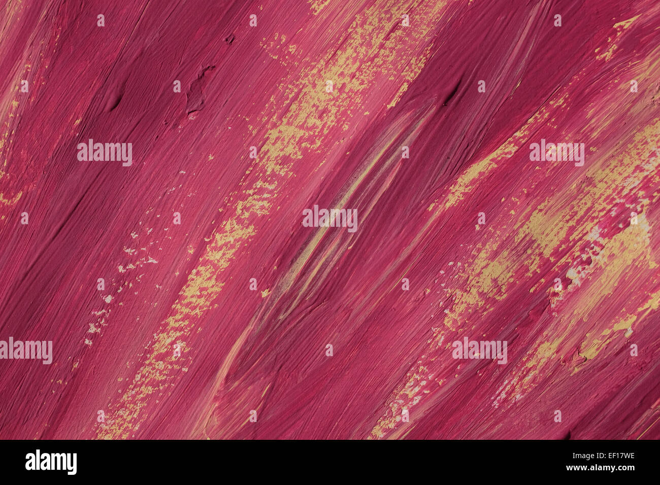 Abstract colourful pink and yellow paint smears on paper, background texture Stock Photo