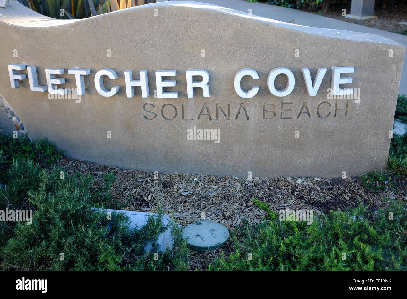 Fletcher Cove in Solana Beach, California, USA, on a sunny winter day