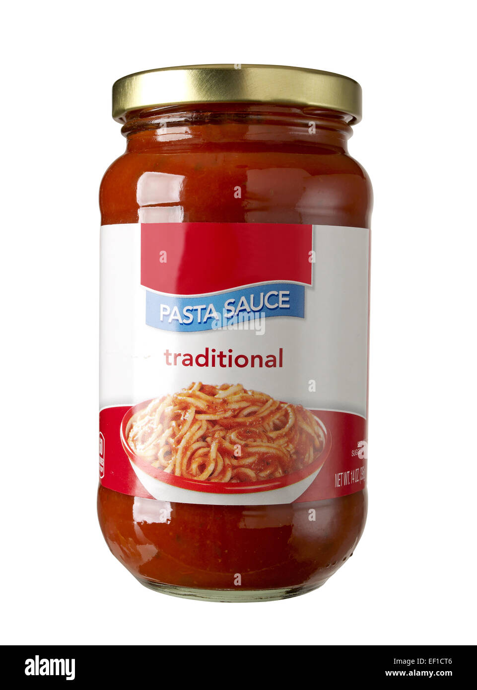 Traditional tomato sauce in glass jar Stock Photo
