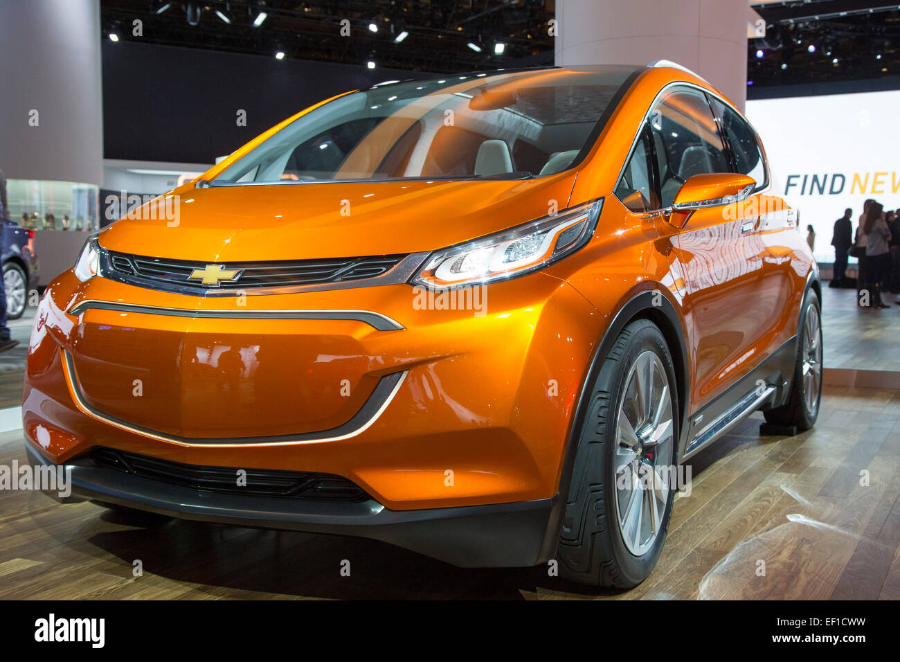 Detroit, Michigan - The Chevrolet Bolt electric vehicle concept car on display at the North American International Auto Show. Stock Photo