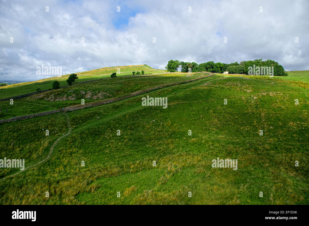 Sycamore Gap, Hadrians Wall, Northumberland Stock Photo