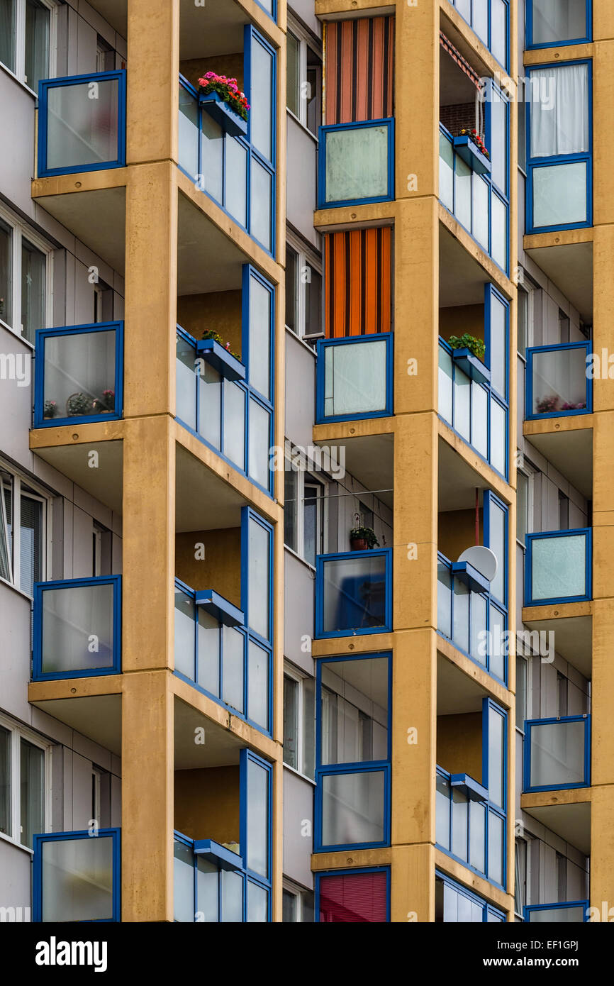 Balconies on a house. Stock Photo