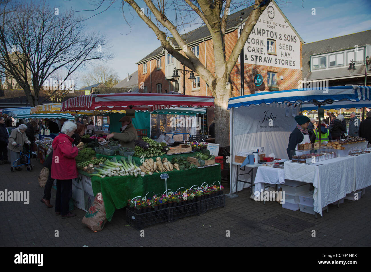 Farmers market Ringwood Stock Photo Alamy