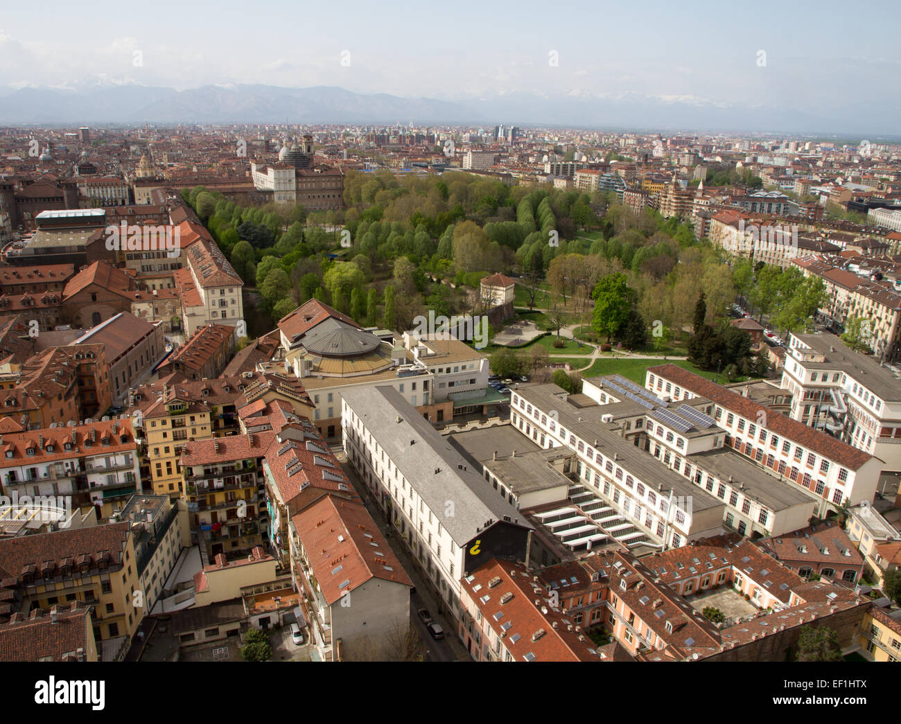 Aerial view of Torino, Italy Stock Photo