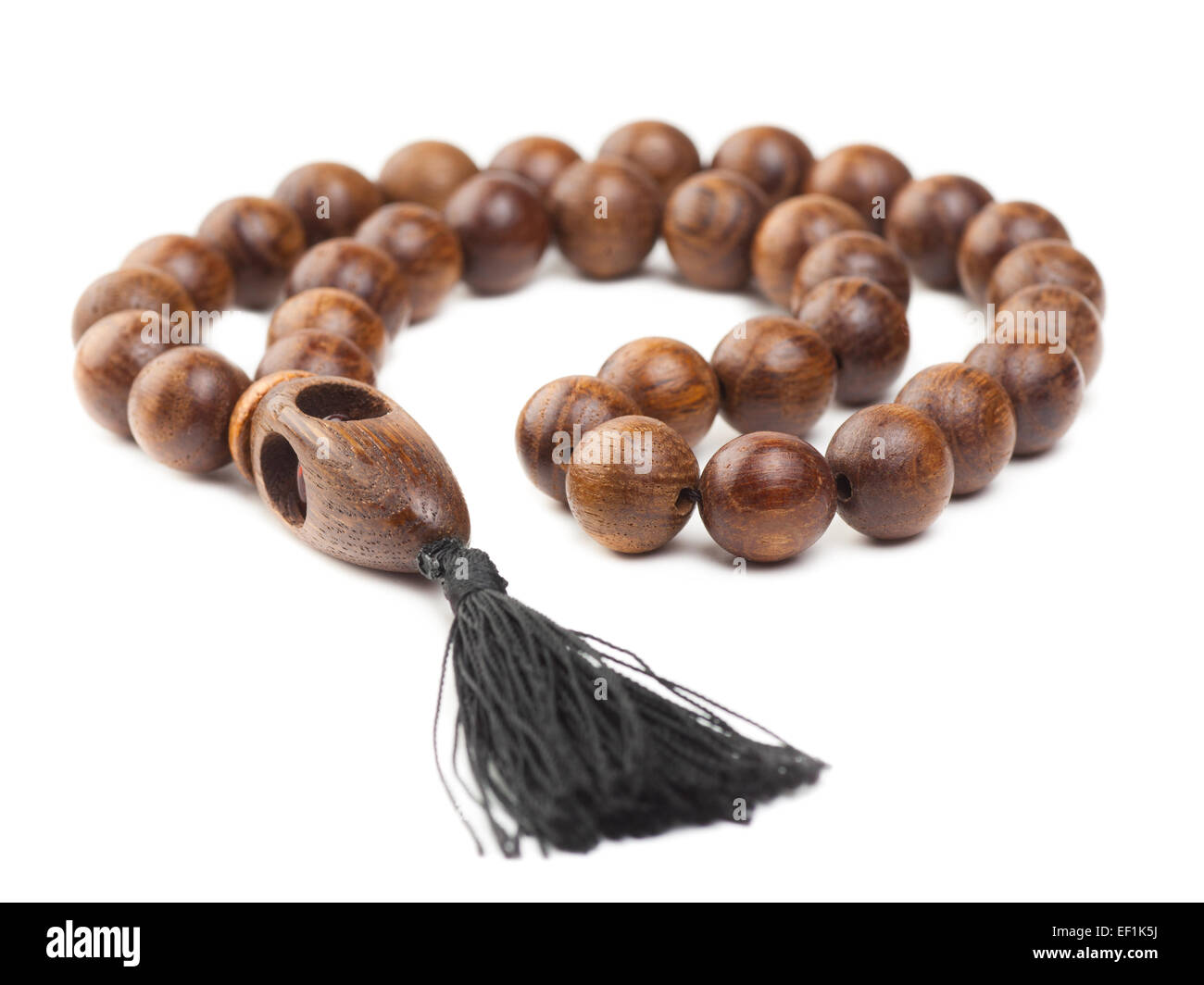 wooden Rosary Beads Stock Photo