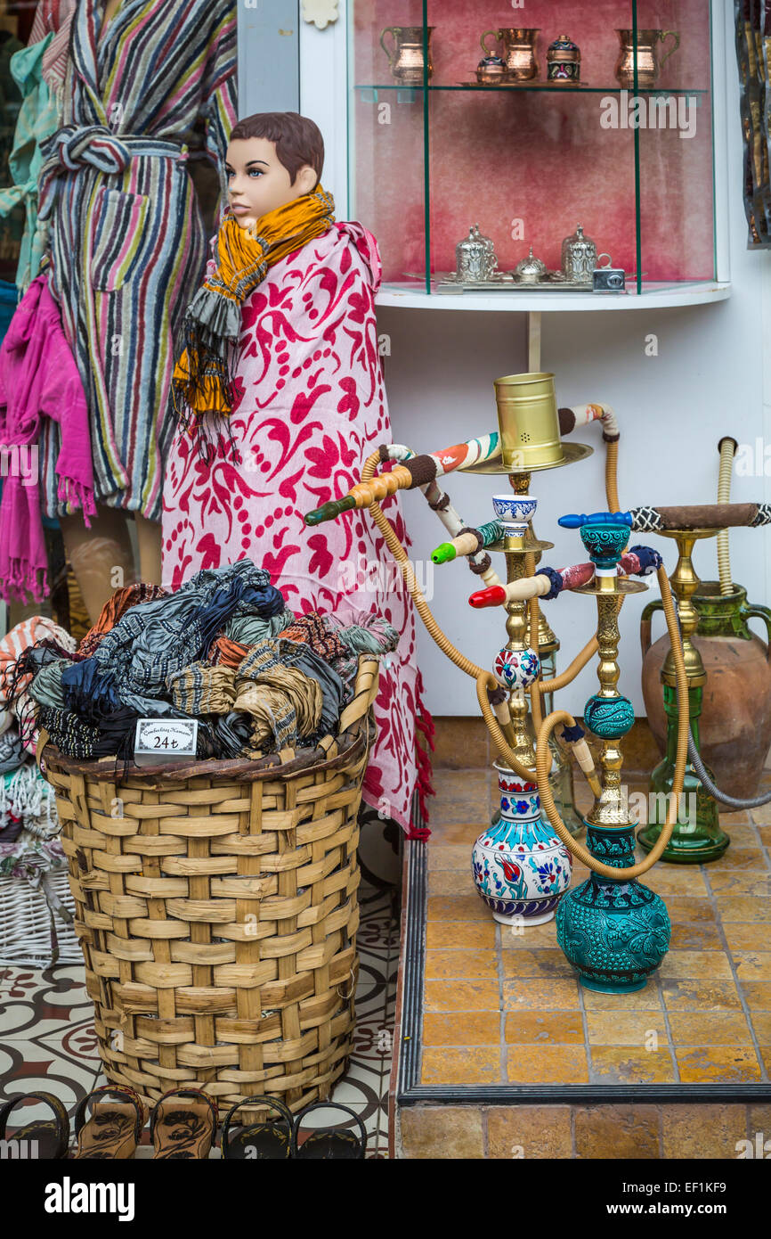 Articles for sale at a street shop in Sultanahmet, Istanbul, Turkey, Eurasia Stock Photo Alamy