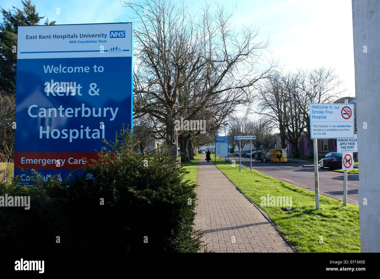 kent and canterbury nhs hospital in the city of canterbury in county of kent uk january 2015