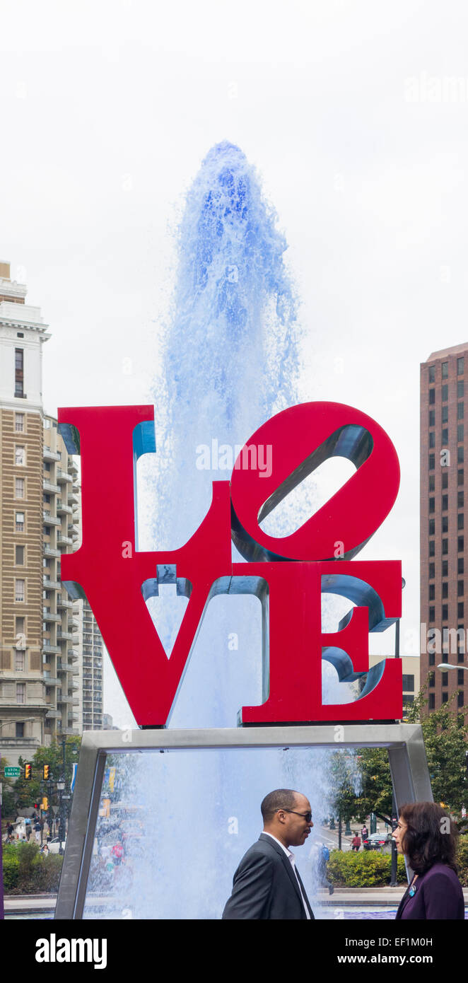 Love sculpture by Robert Indiana in NYC Stock Photo